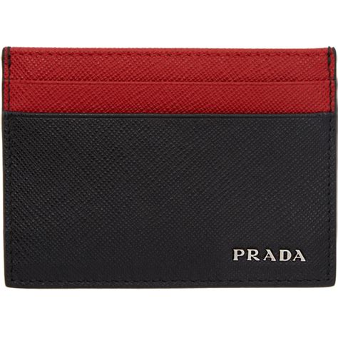 prada red card holder|prada card holder with chain.